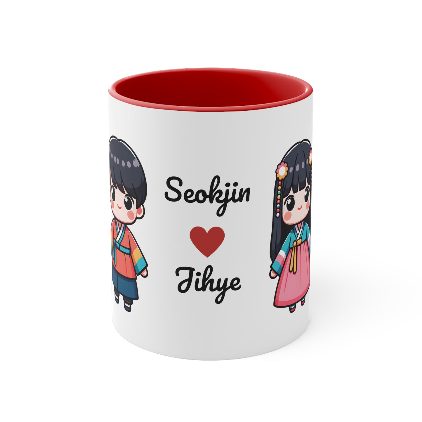 Korean Couple in Korean Clothes Collection 10 Personalized Cute - Custom Accent Coffee Mug, 11oz