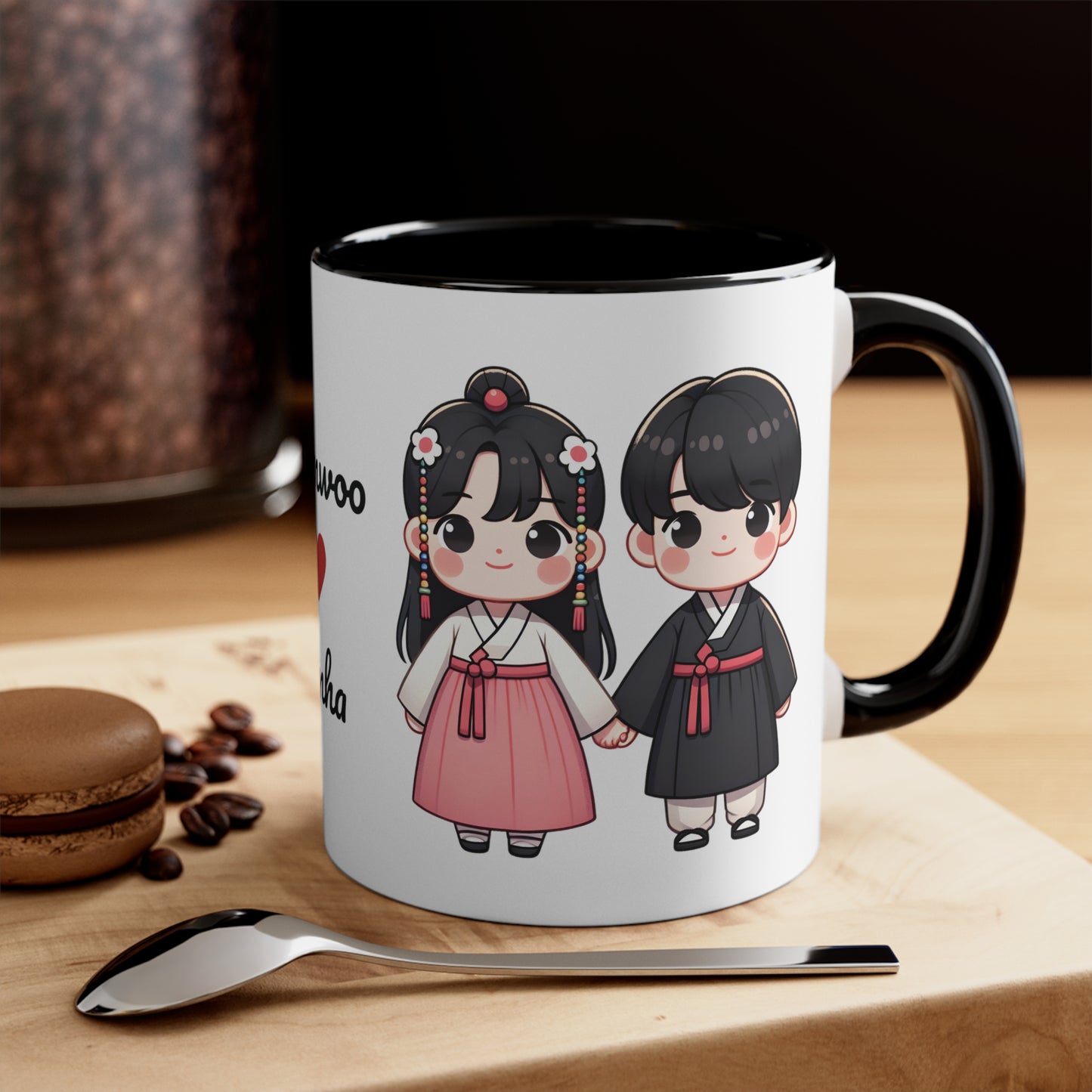 Korean Couple in Korean Clothes Collection 11 Personalized Cute - Custom Accent Coffee Mug, 11oz