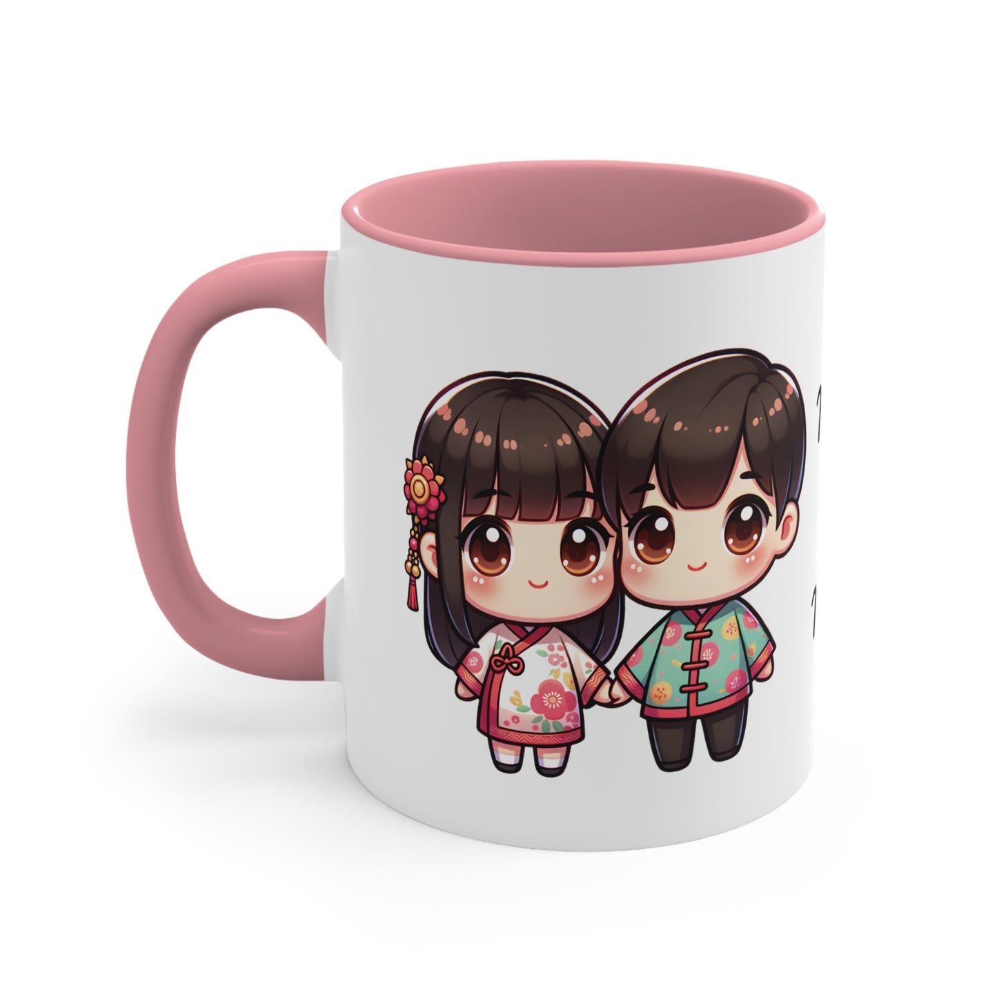 Chinese Couple in Chinese Clothes Collection 12 Personalized Cute - Custom Accent Coffee Mug, 11oz