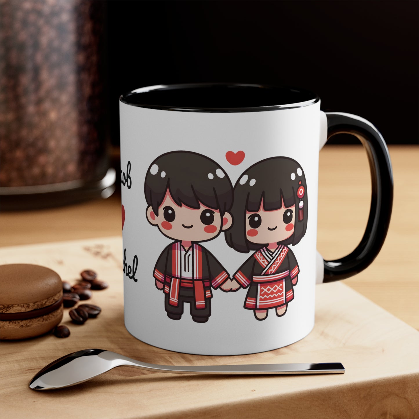 Hmong Couple Red Collection 5 Personalized Cute - Custom Accent Coffee Mug, 11oz