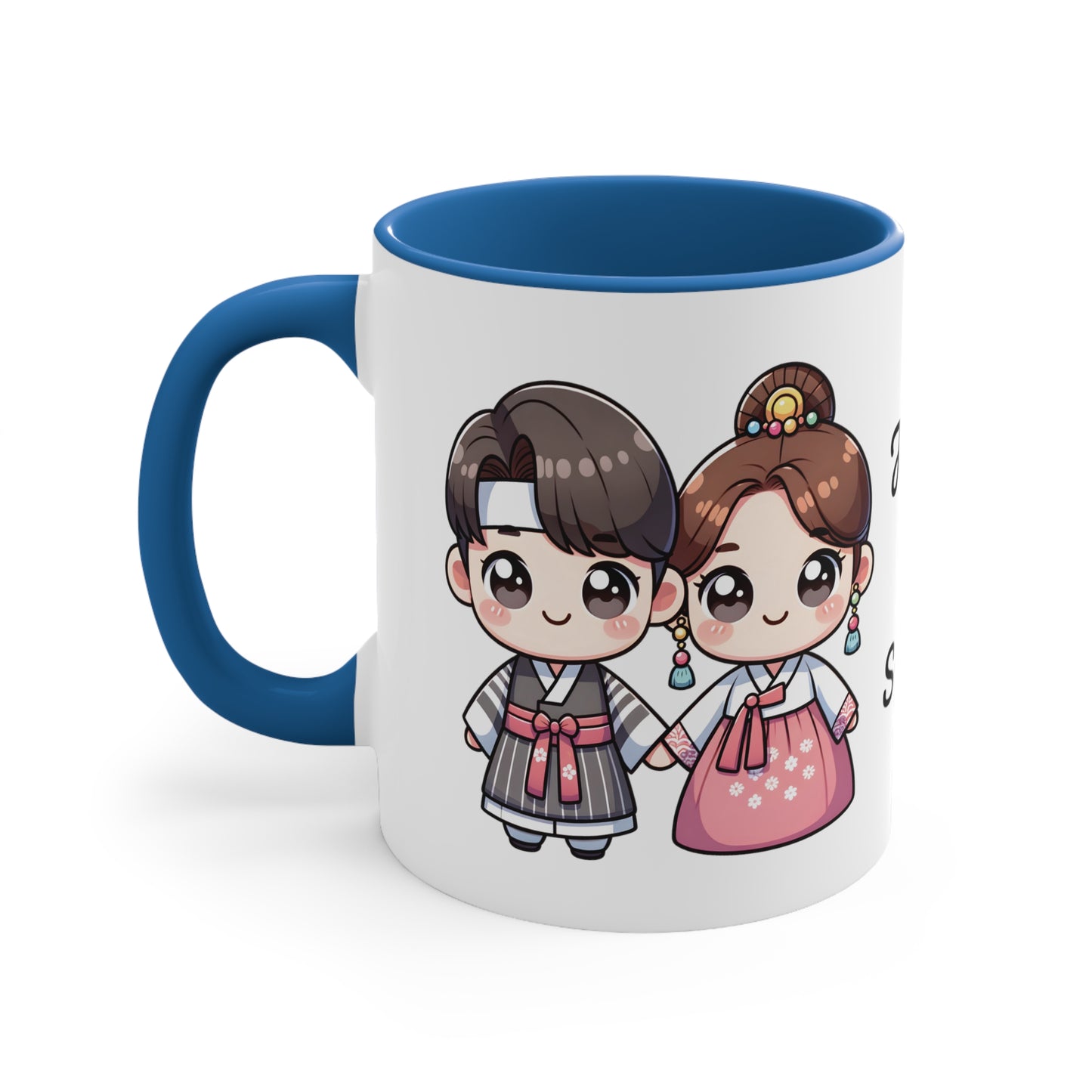 Korean Couple in Korean Clothes Collection 8 Personalized Cute - Custom Accent Coffee Mug, 11oz