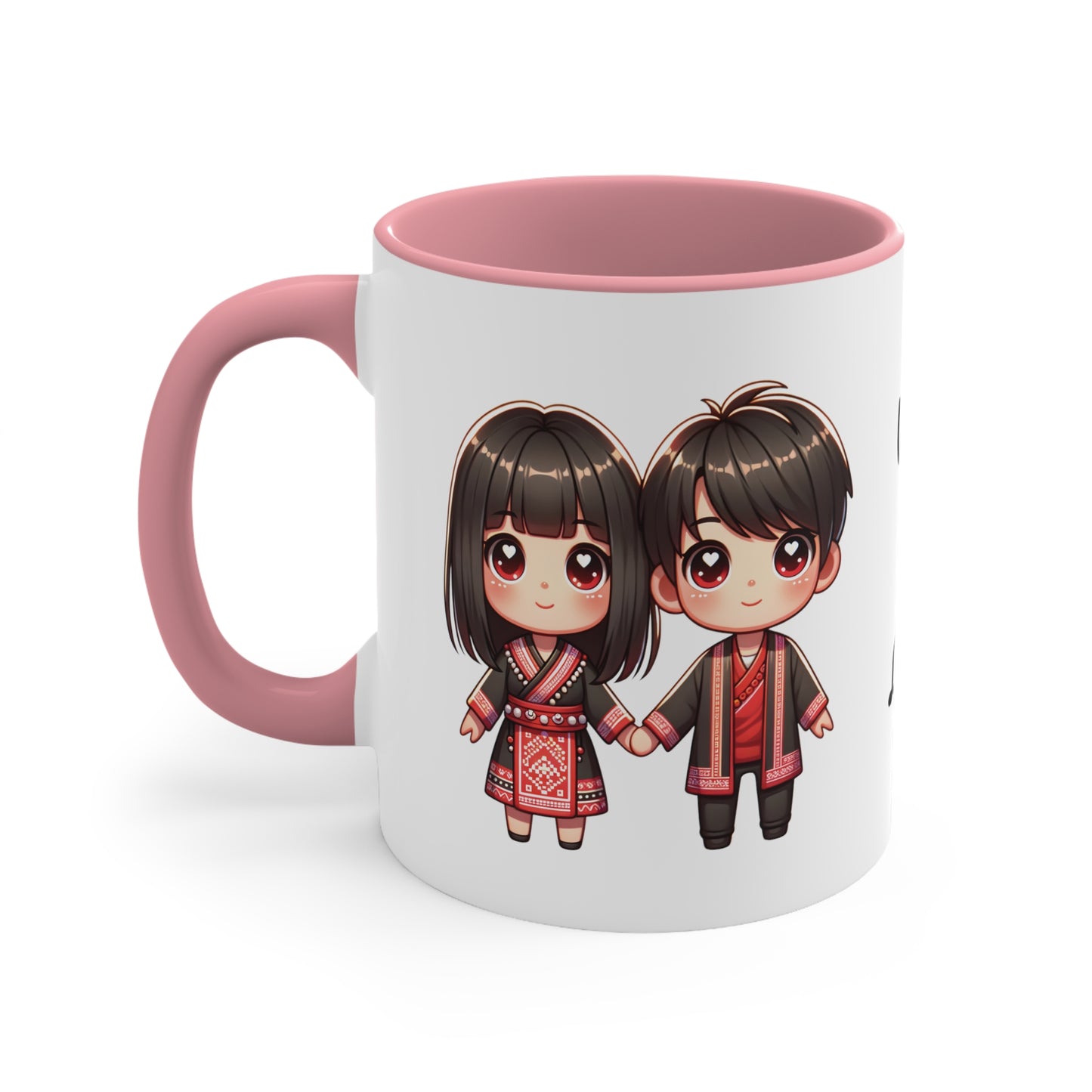 Hmong Couple Red Collection 7 Personalized Cute - Custom Accent Coffee Mug, 11oz