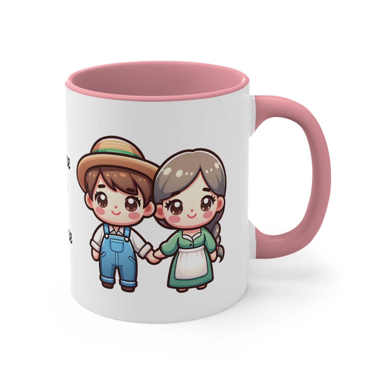 Farmer Couple Collection 6 Personalized Cute - Custom Accent Coffee Mug, 11oz