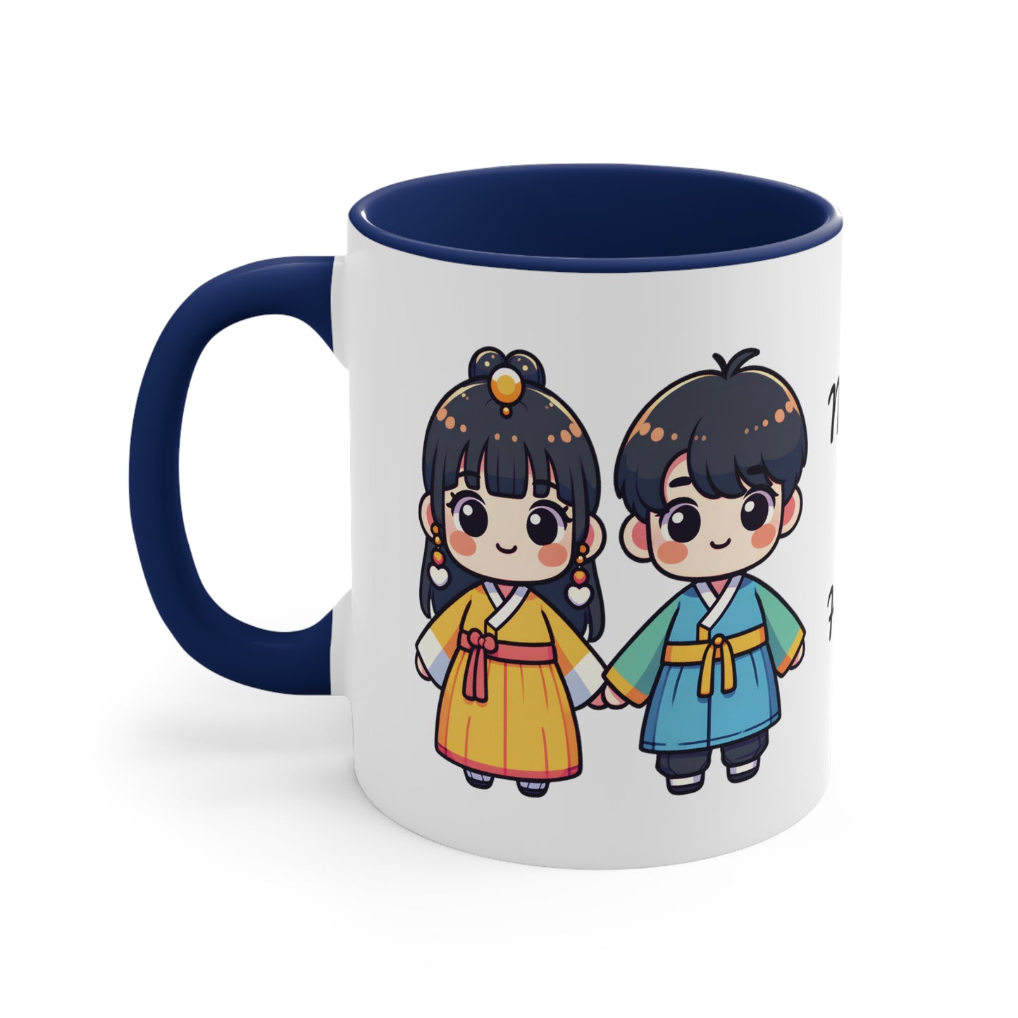 Korean Couple in Korean Clothes Collection 5 Personalized Cute - Custom Accent Coffee Mug, 11oz