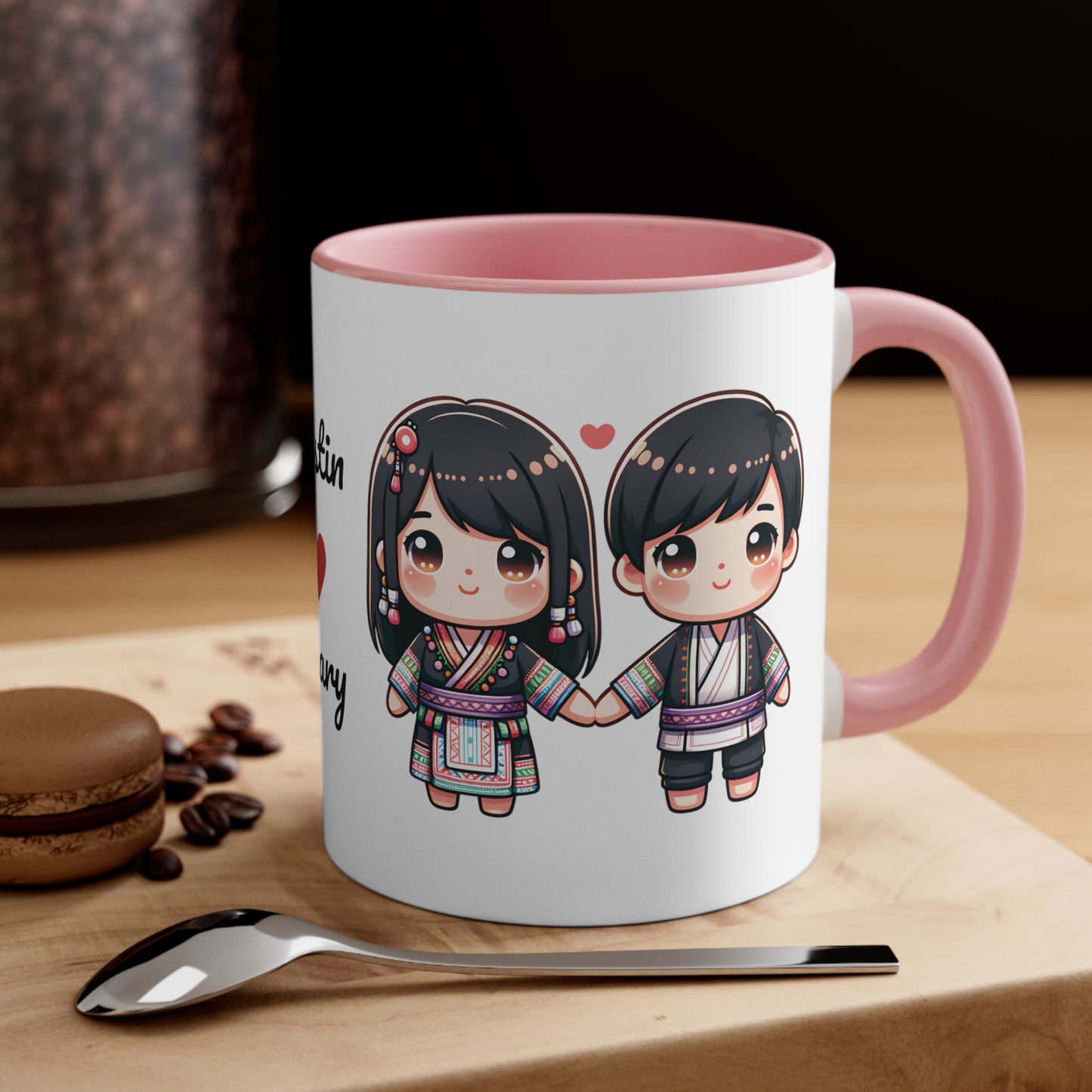 Hmong Couple Colorful Collection 6 Personalized Cute - Custom Accent Coffee Mug, 11oz