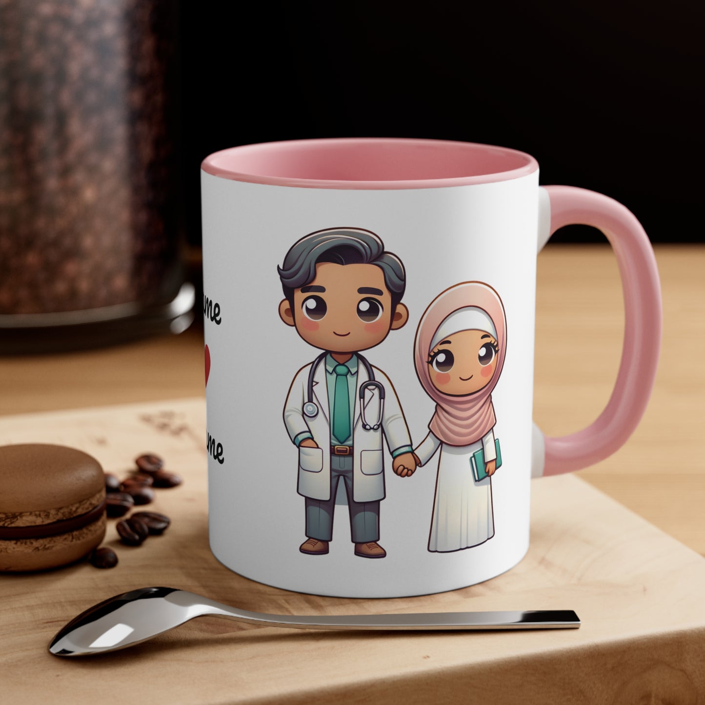 Doctor Couple Collection 6 Personalized Cute - Custom Accent Coffee Mug, 11oz