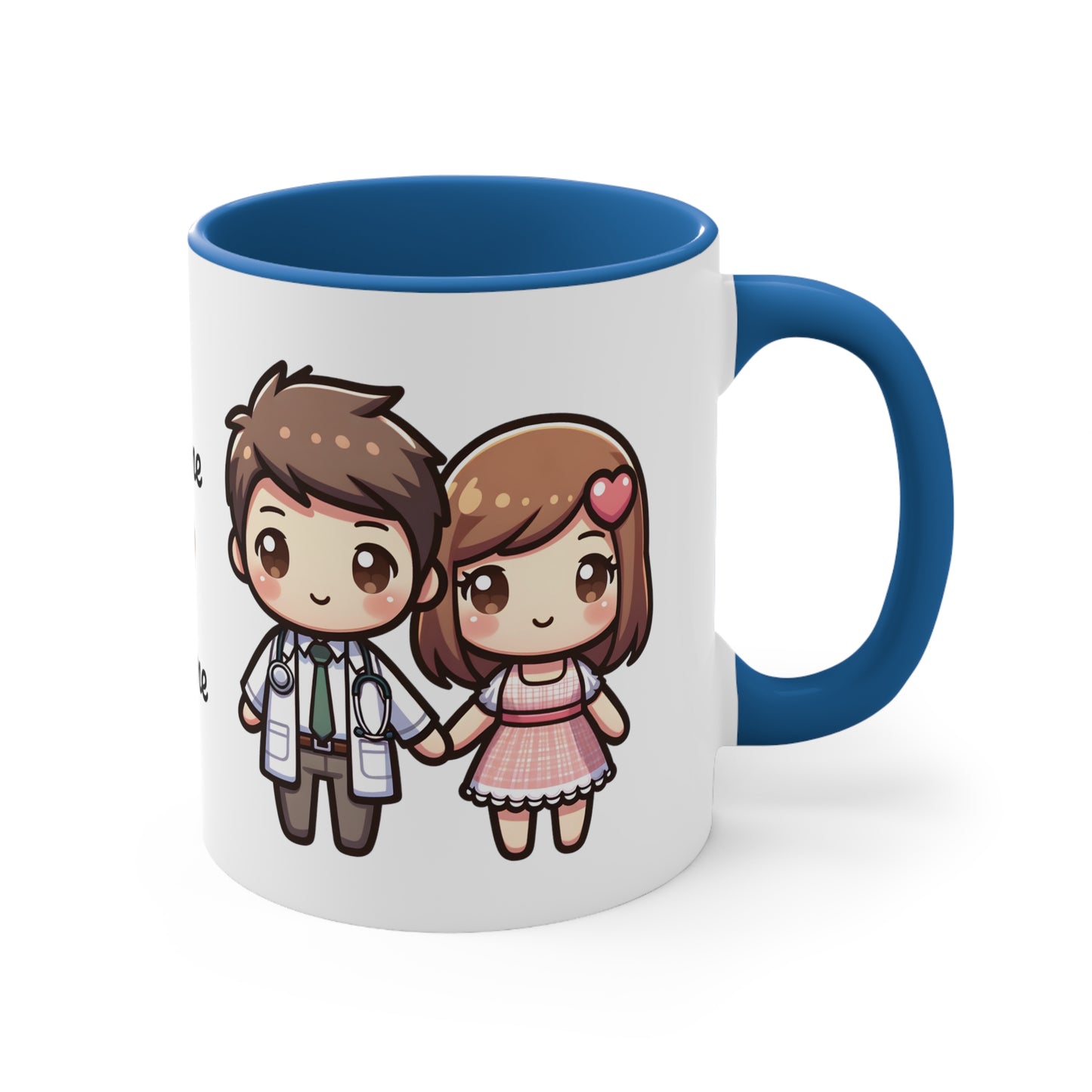 Doctor Couple Collection 1 Personalized Cute - Custom Accent Coffee Mug, 11oz