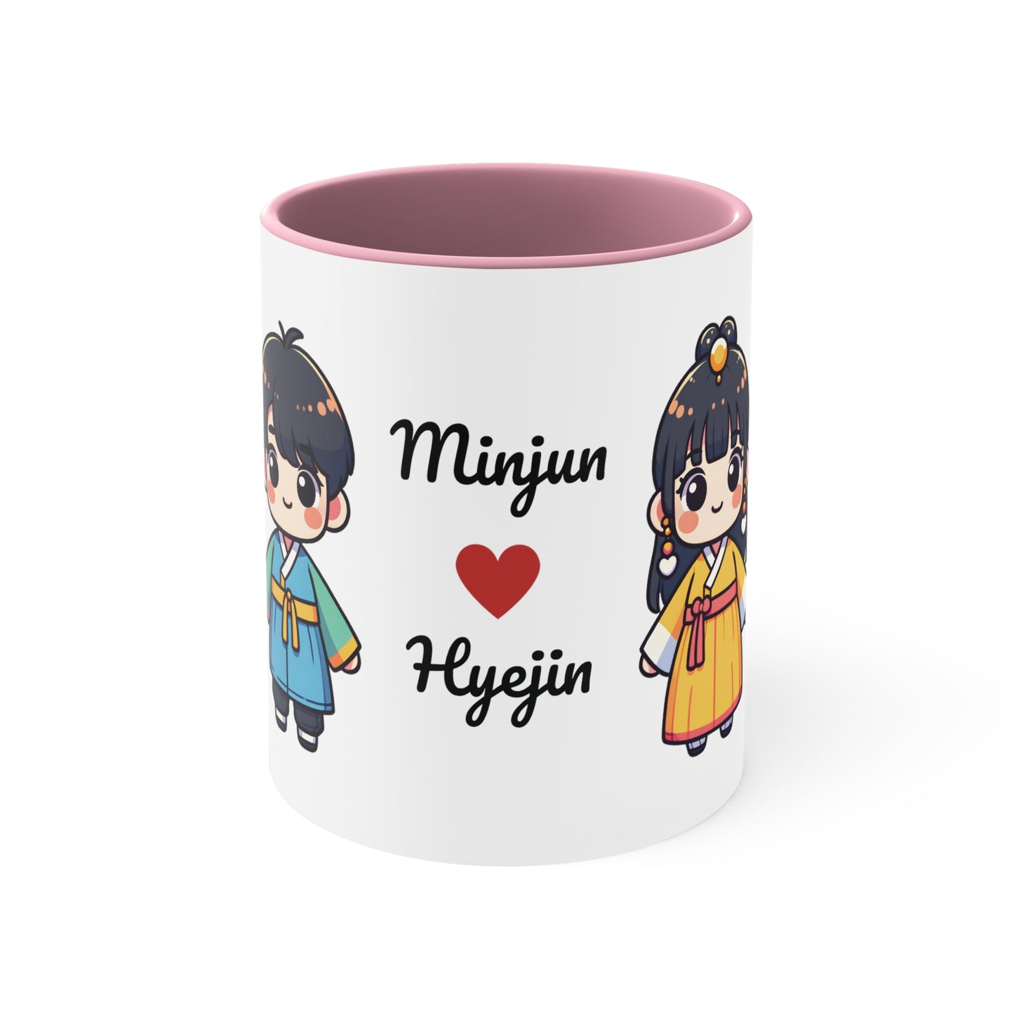 Korean Couple in Korean Clothes Collection 5 Personalized Cute - Custom Accent Coffee Mug, 11oz