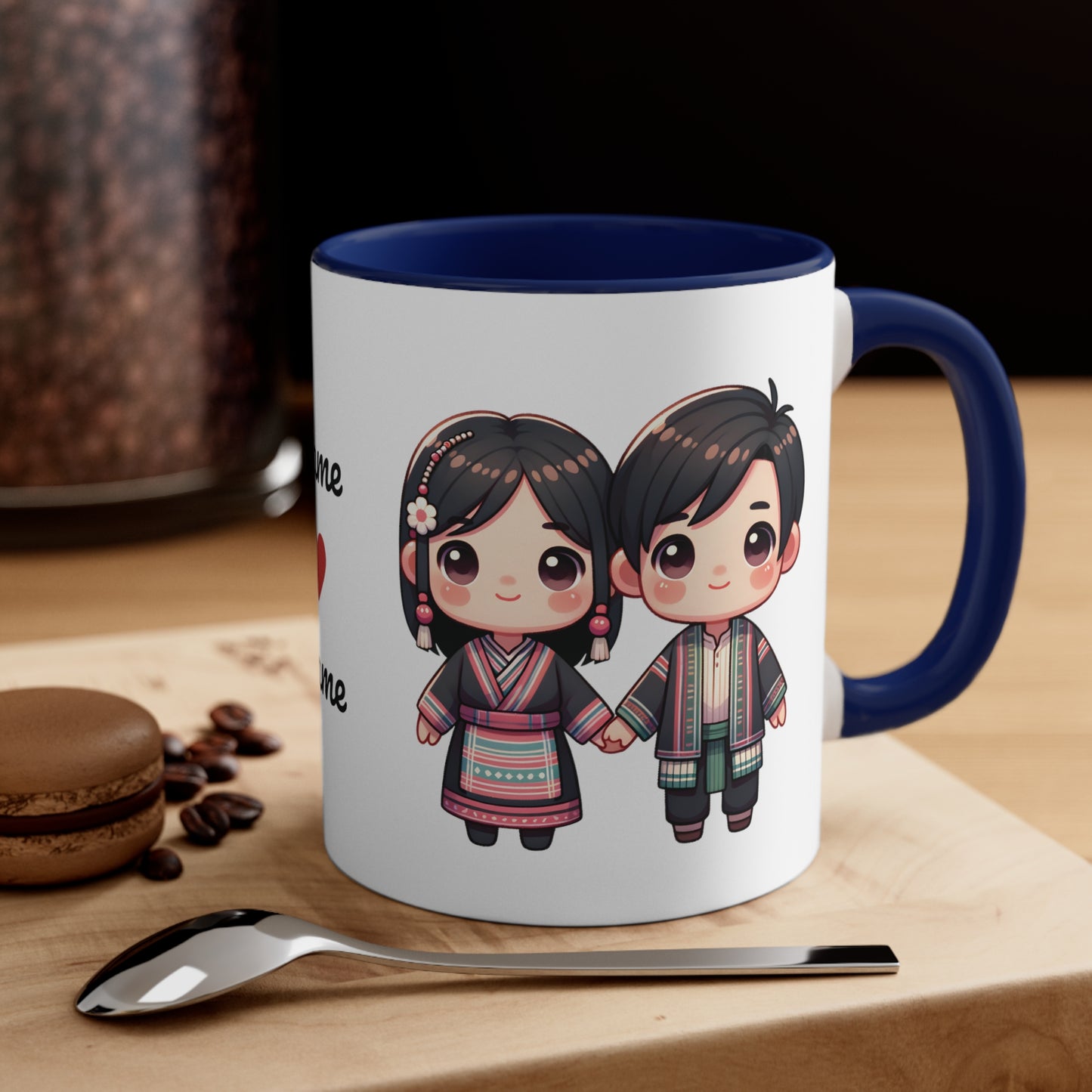 Hmong Couple Traditional Hmong Clothes Collection 6 Personalized Cute - Custom Accent Coffee Mug, 11oz