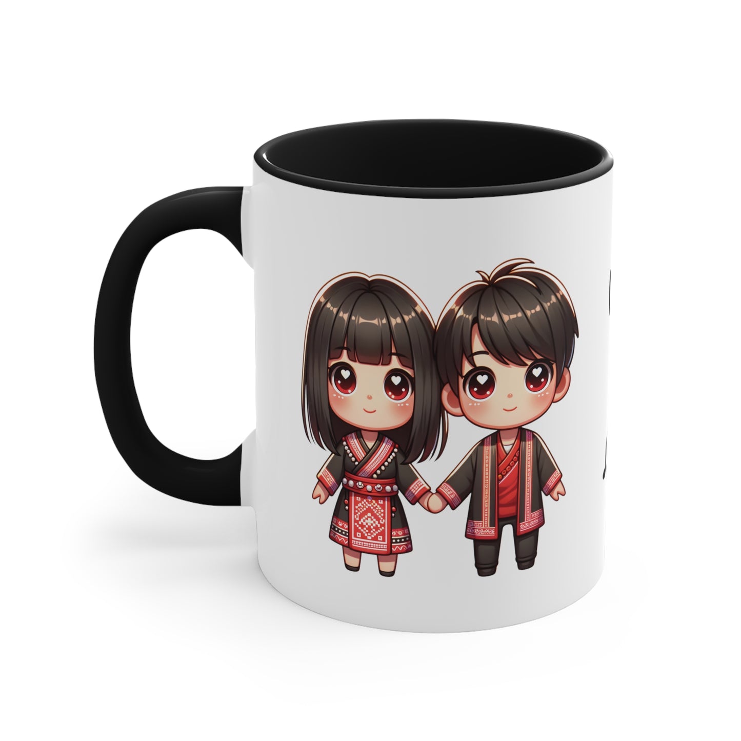 Hmong Couple Red Collection 7 Personalized Cute - Custom Accent Coffee Mug, 11oz