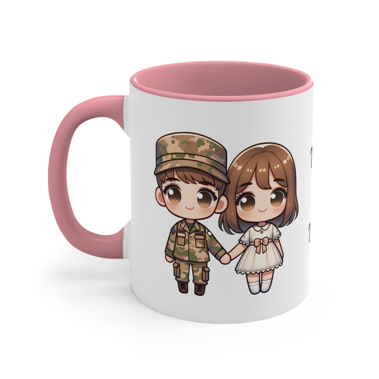 Army Couple Collection 1 Personalized Cute - Custom Accent Coffee Mug, 11oz