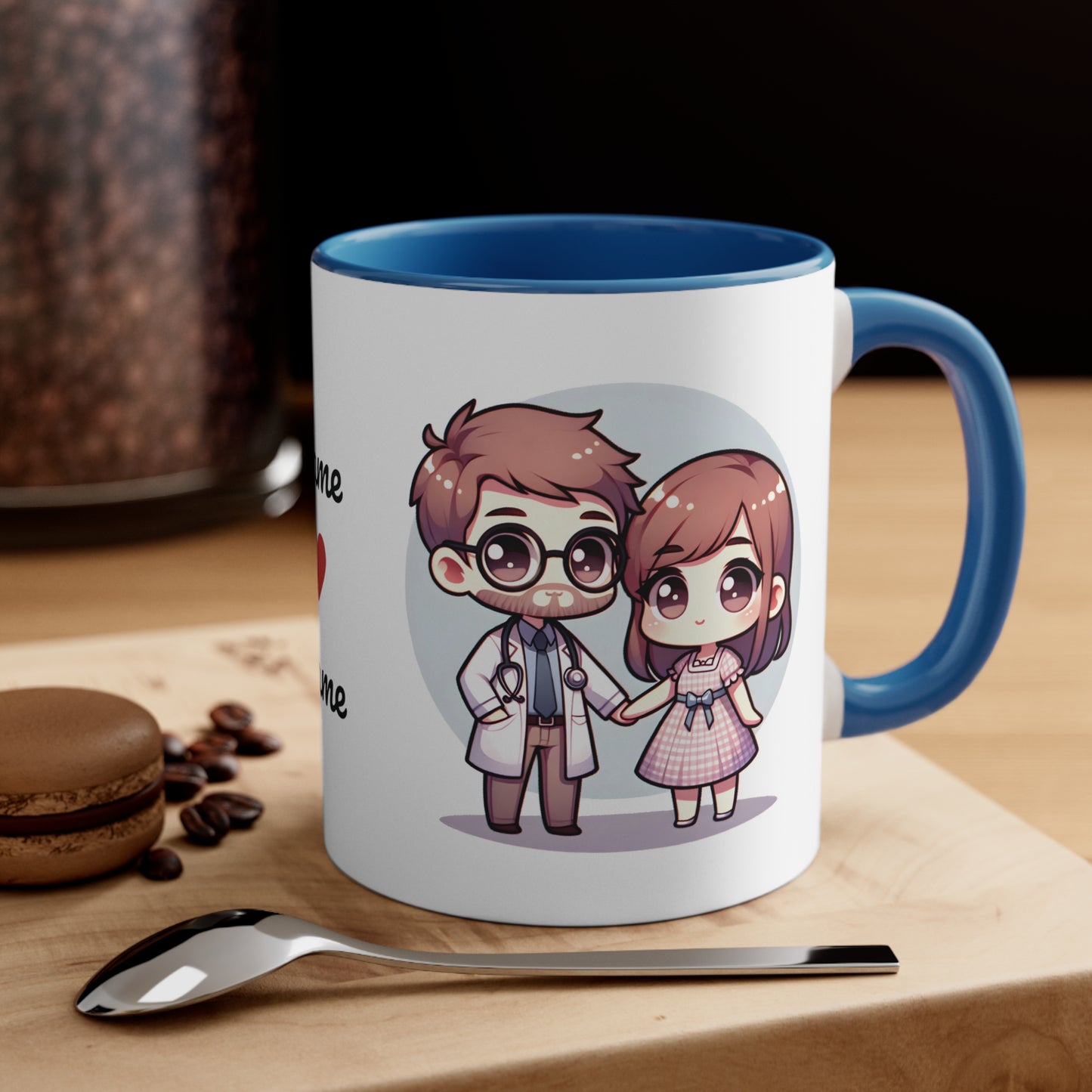 Doctor Couple Collection 4 Personalized Cute - Custom Accent Coffee Mug, 11oz