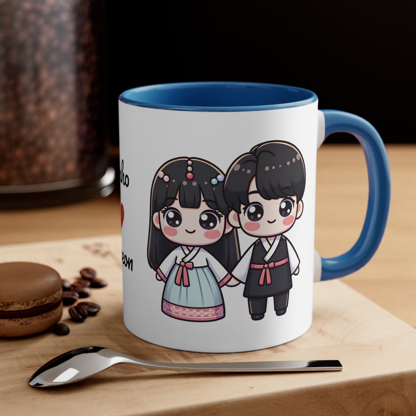 Korean Couple in Korean Clothes Collection 7 Personalized Cute - Custom Accent Coffee Mug, 11oz