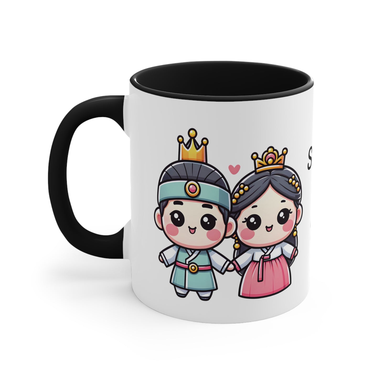 Korean Couple in Korean Clothes Collection 9 Personalized Cute - Custom Accent Coffee Mug, 11oz