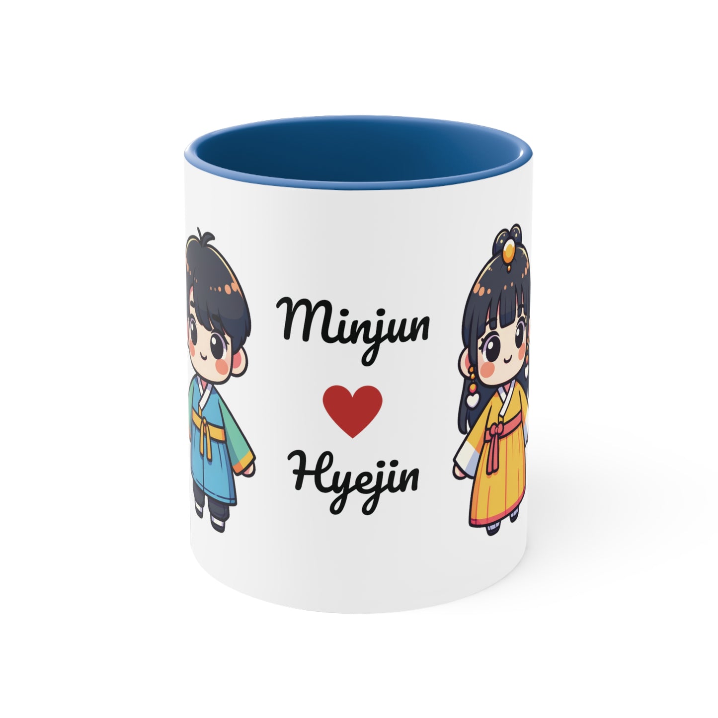 Korean Couple in Korean Clothes Collection 5 Personalized Cute - Custom Accent Coffee Mug, 11oz