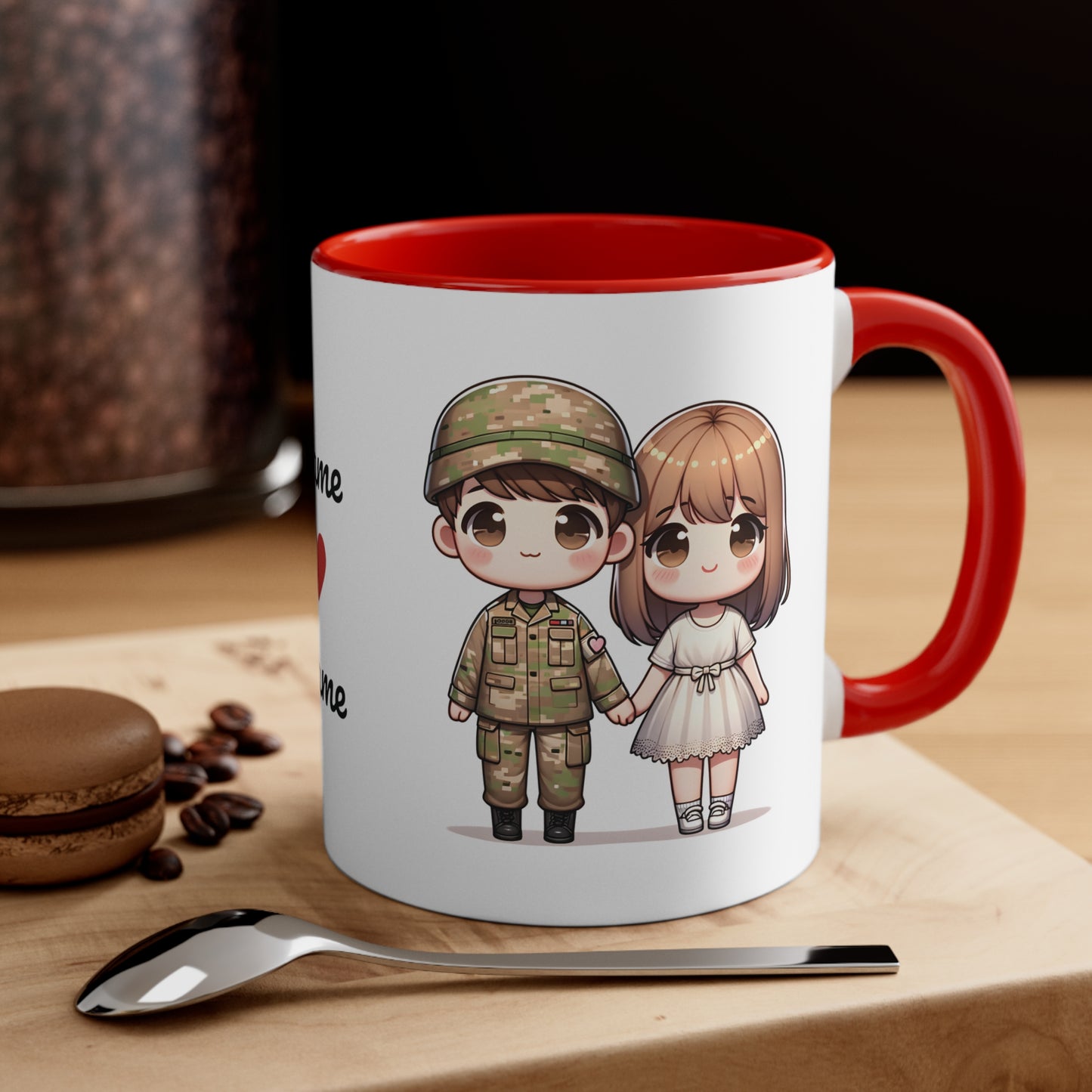 Army Couple Collection 5 Personalized Cute - Custom Accent Coffee Mug, 11oz