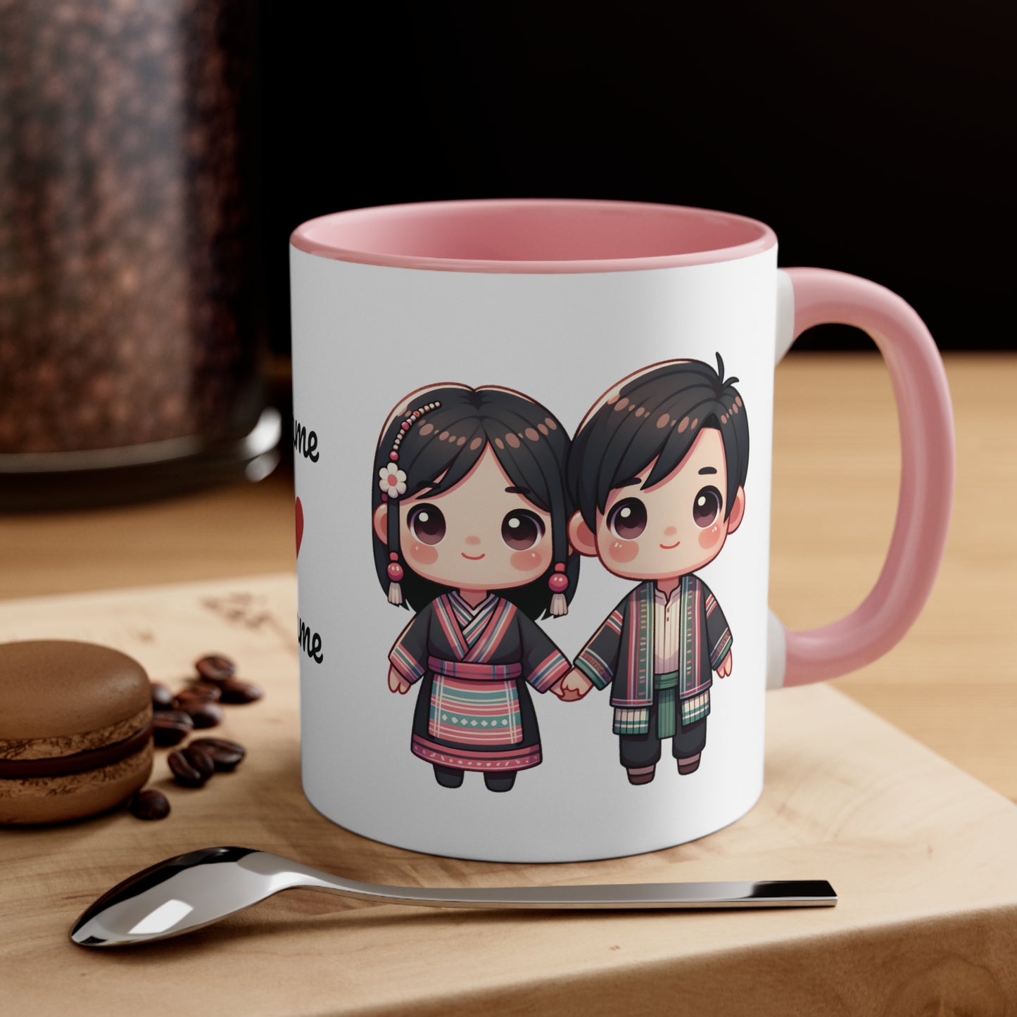 Hmong Couple Traditional Hmong Clothes Collection 6 Personalized Cute - Custom Accent Coffee Mug, 11oz