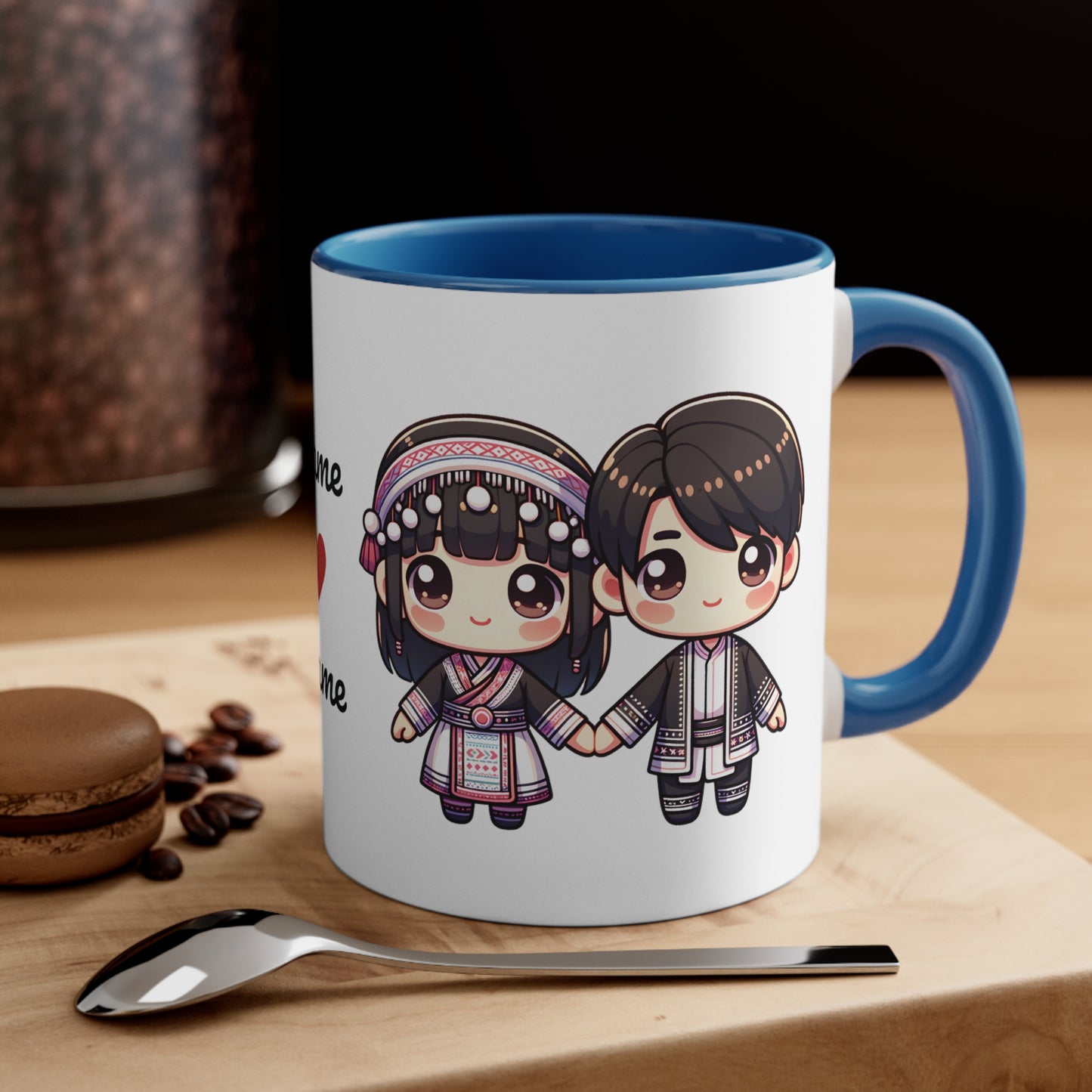 Hmong Couple Traditional Hmong Clothes Collection 2 Personalized Cute - Custom Accent Coffee Mug, 11oz