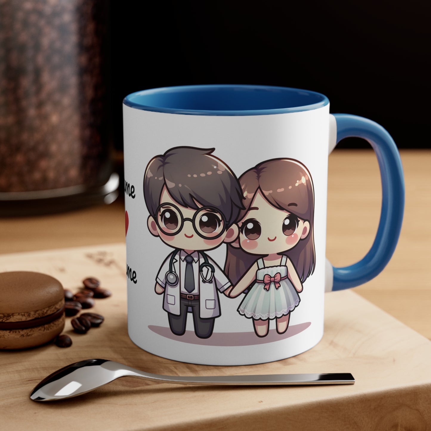 Doctor Couple Collection 5 Personalized Cute - Custom Accent Coffee Mug, 11oz