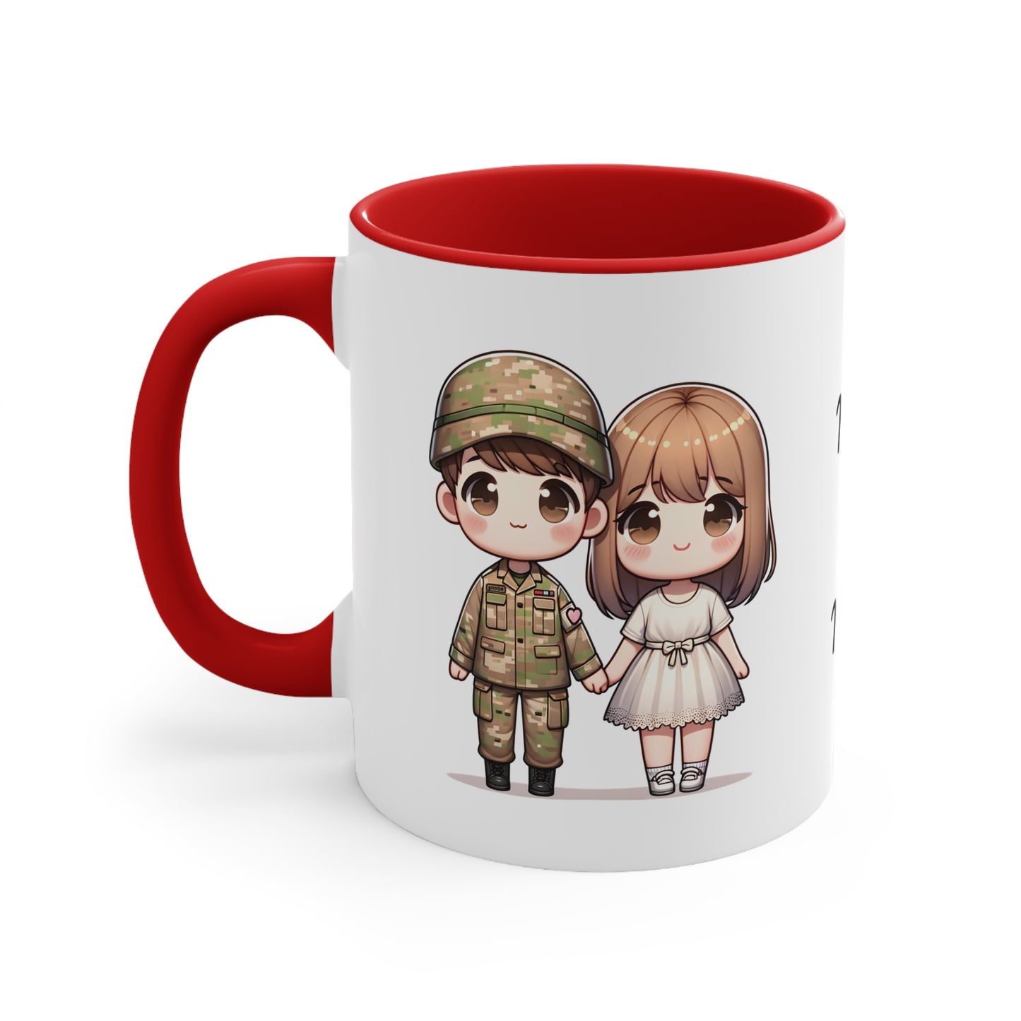 Army Couple Collection 5 Personalized Cute - Custom Accent Coffee Mug, 11oz