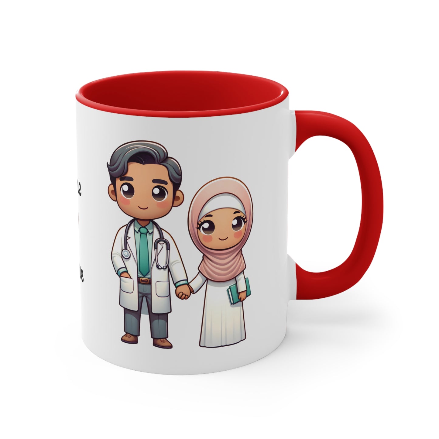 Doctor Couple Collection 6 Personalized Cute - Custom Accent Coffee Mug, 11oz