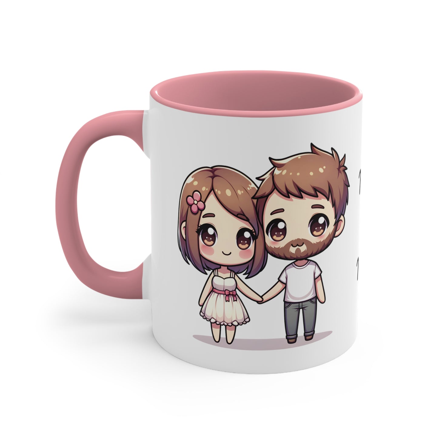 Beardman Couple Collection 5 Personalized Cute - Custom Accent Coffee Mug, 11oz