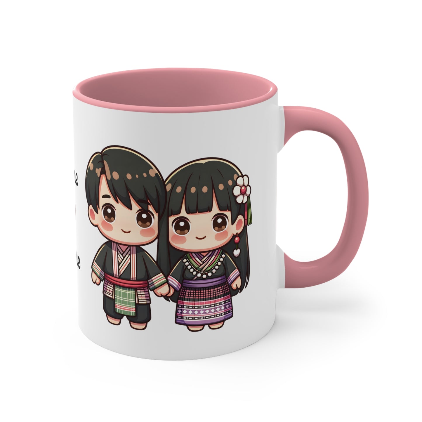 Hmong Couple Traditional Hmong Clothes Collection 5 Personalized Cute - Custom Accent Coffee Mug, 11oz