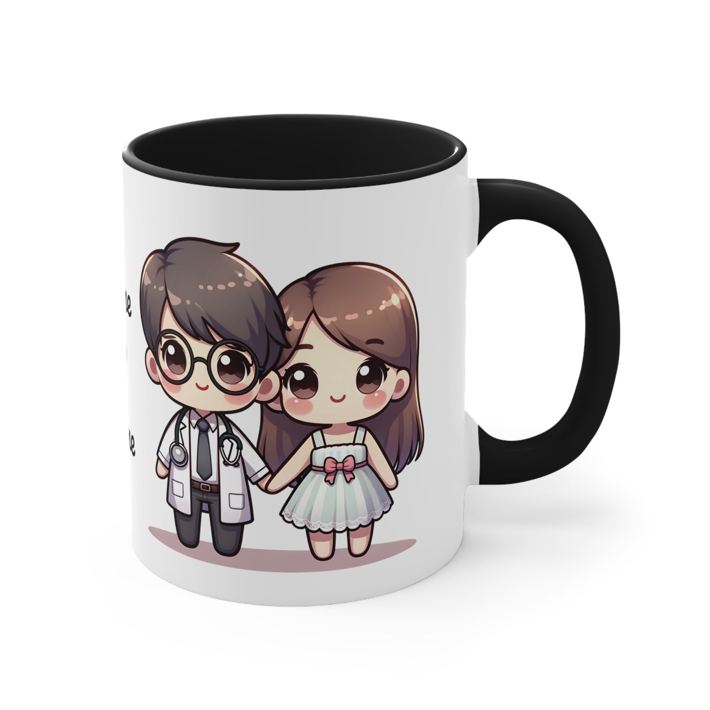 Doctor Couple Collection 5 Personalized Cute - Custom Accent Coffee Mug, 11oz