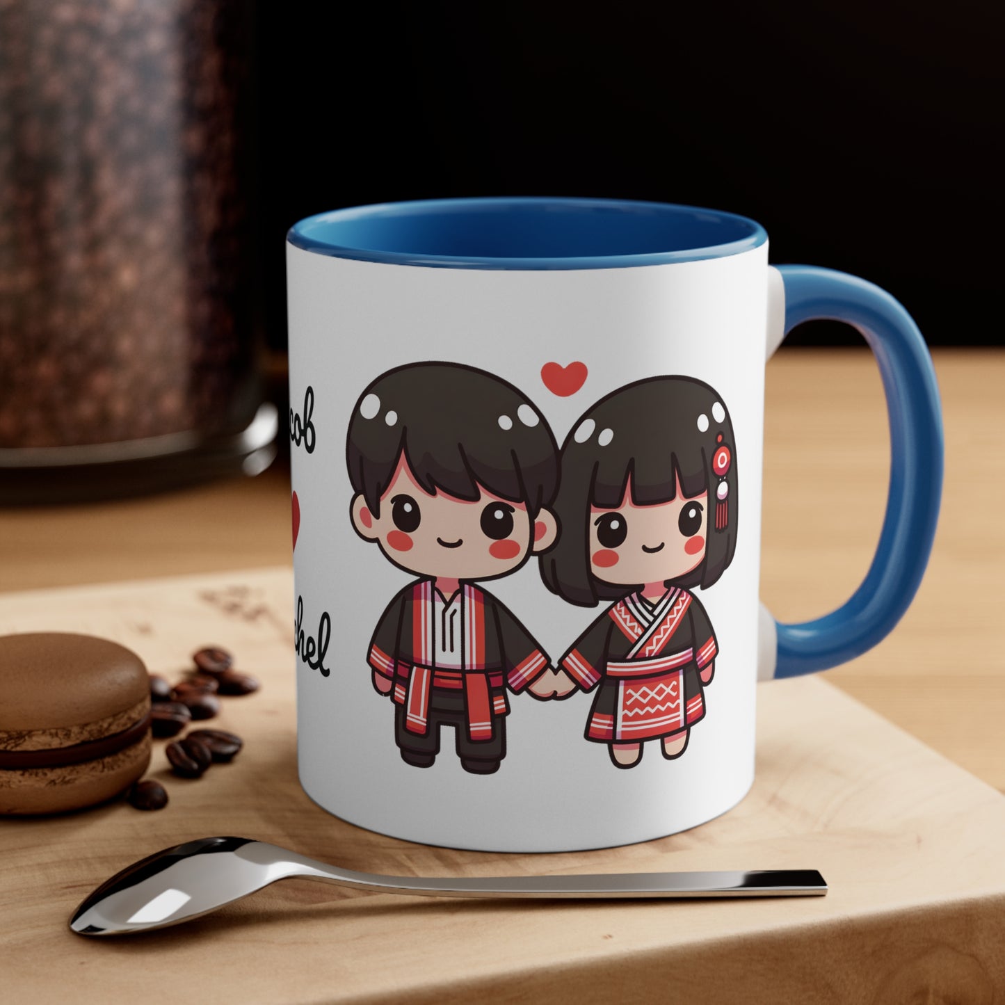 Hmong Couple Red Collection 5 Personalized Cute - Custom Accent Coffee Mug, 11oz