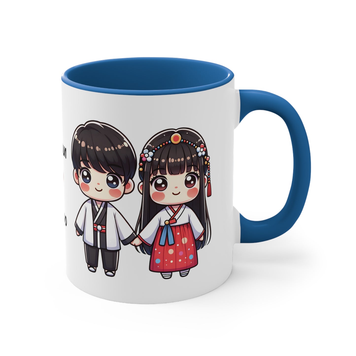 Korean Couple in Korean Clothes Collection 6 Personalized Cute - Custom Accent Coffee Mug, 11oz