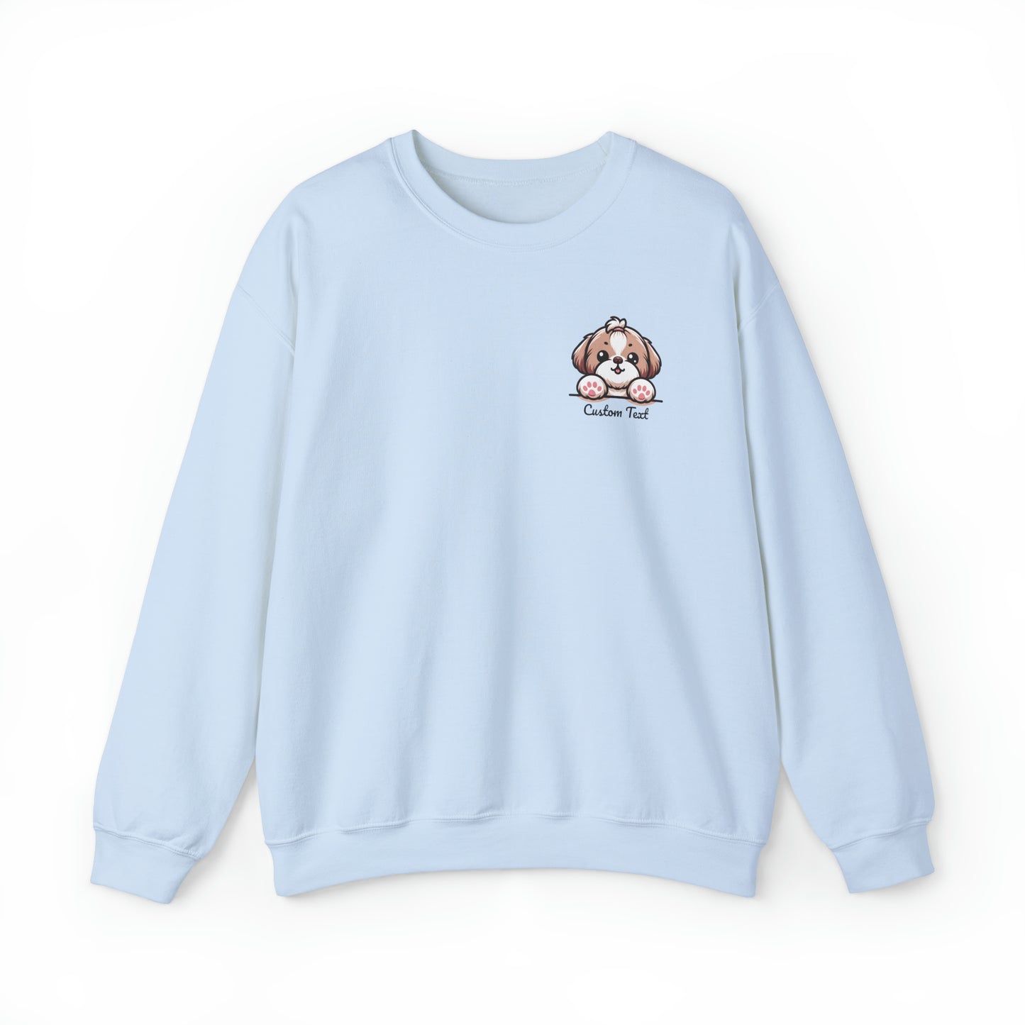 Shih Tzu Puppy Dog Pocket Design with Personalized Custom Text - Sweatshirt