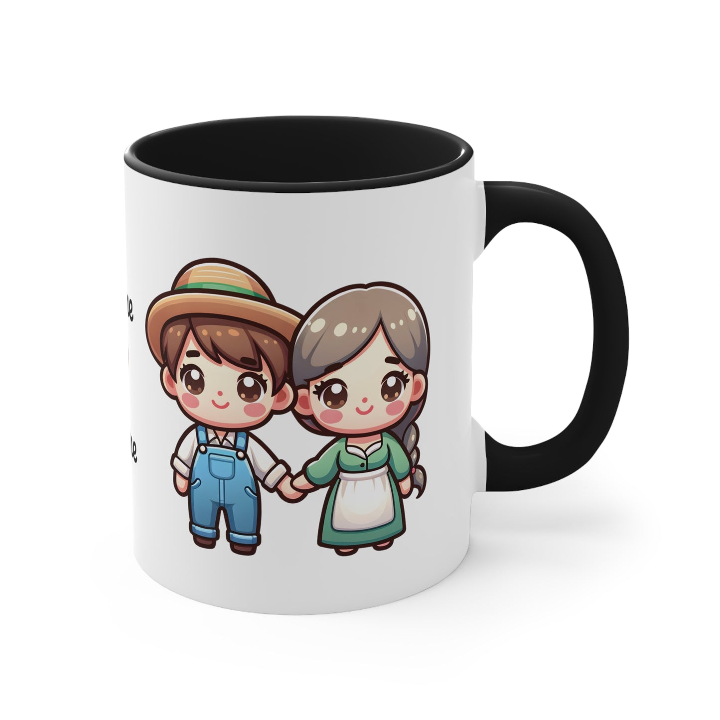 Farmer Couple Collection 6 Personalized Cute - Custom Accent Coffee Mug, 11oz