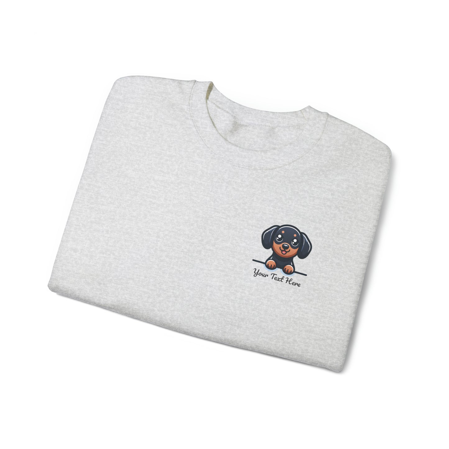 Dachshund Cute Puppy Dog Pocket Design with Personalized Custom Name - Sweatshirt