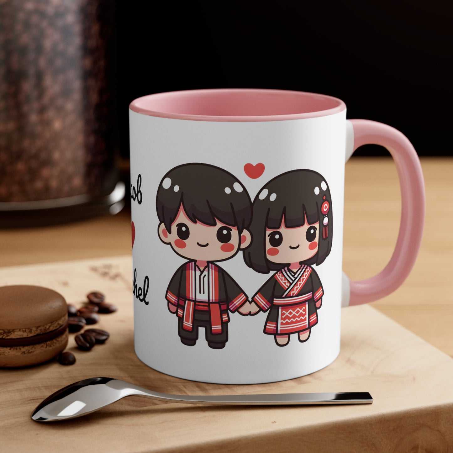 Hmong Couple Red Collection 5 Personalized Cute - Custom Accent Coffee Mug, 11oz