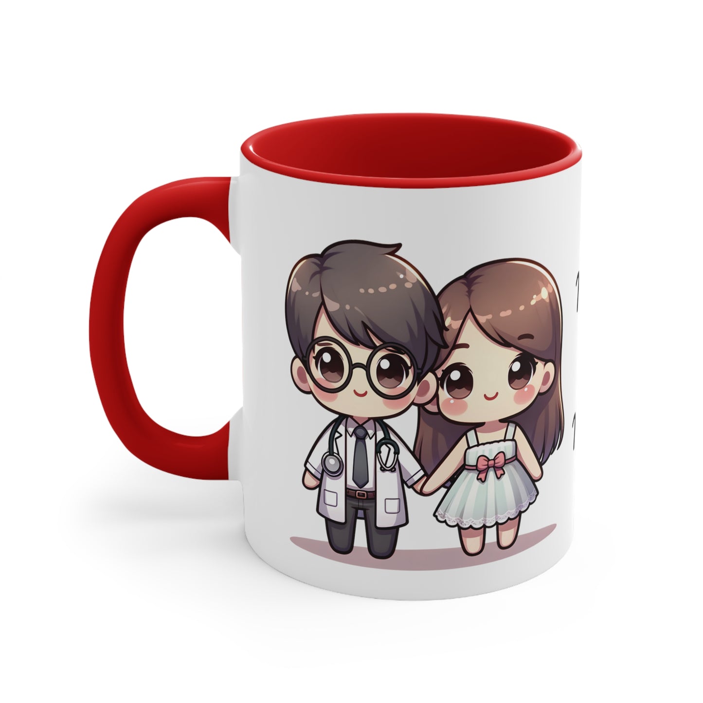 Doctor Couple Collection 5 Personalized Cute - Custom Accent Coffee Mug, 11oz