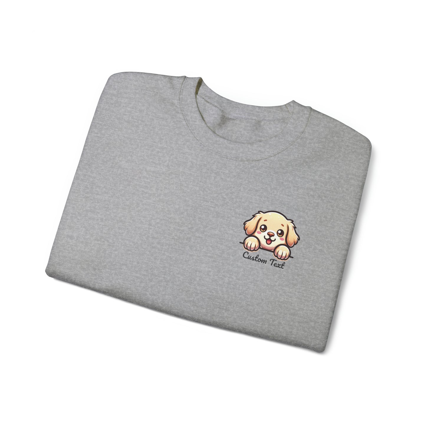 Golden Retriever Cute Puppy Dog Pocket Design with Personalized Custom Text - Sweatshirt