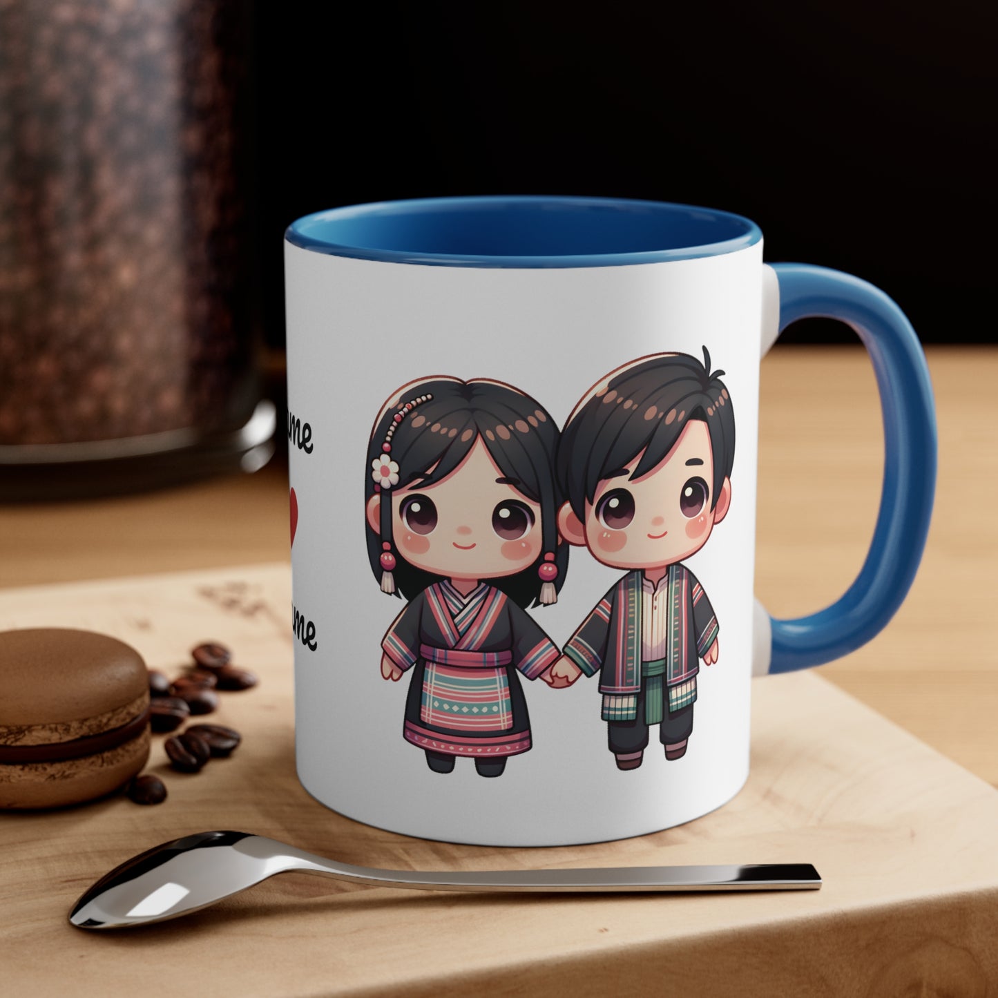 Hmong Couple Traditional Hmong Clothes Collection 6 Personalized Cute - Custom Accent Coffee Mug, 11oz