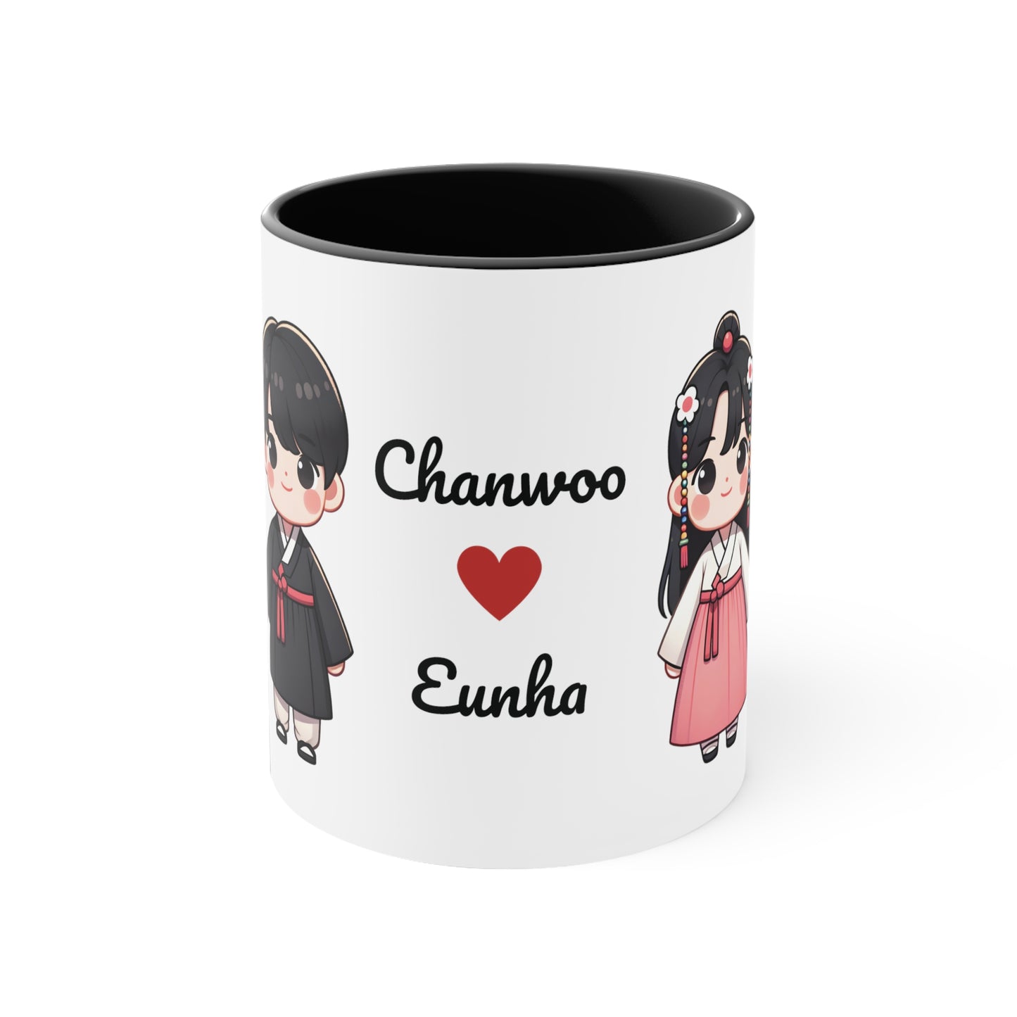 Korean Couple in Korean Clothes Collection 11 Personalized Cute - Custom Accent Coffee Mug, 11oz