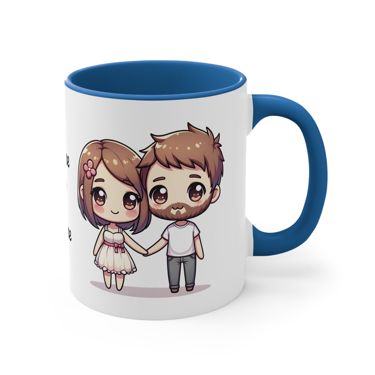 Beardman Couple Collection 5 Personalized Cute - Custom Accent Coffee Mug, 11oz