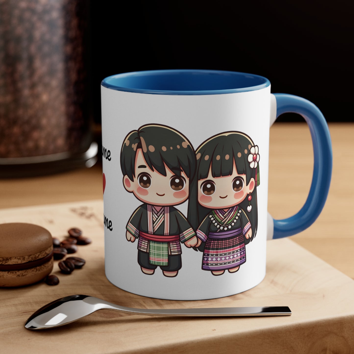 Hmong Couple Traditional Hmong Clothes Collection 5 Personalized Cute - Custom Accent Coffee Mug, 11oz