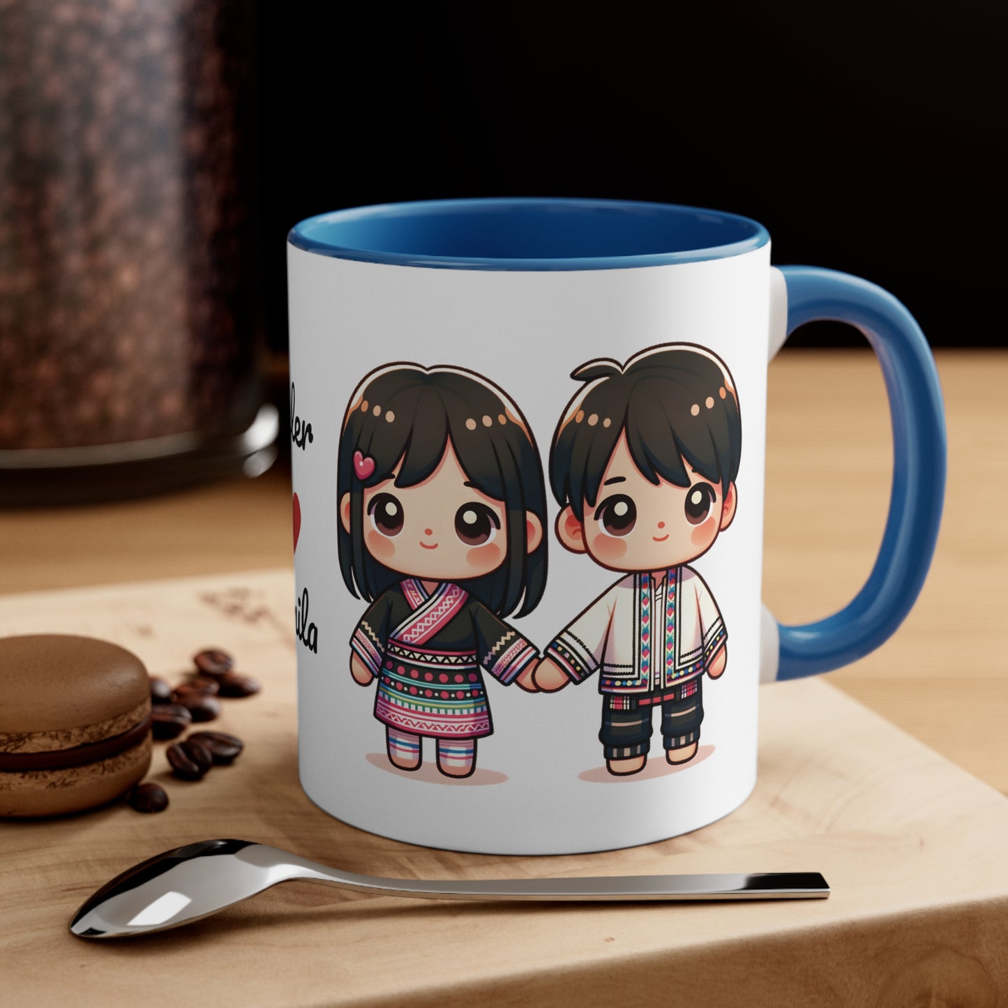 Hmong Couple Colorful Collection 5 Personalized Cute - Custom Accent Coffee Mug, 11oz