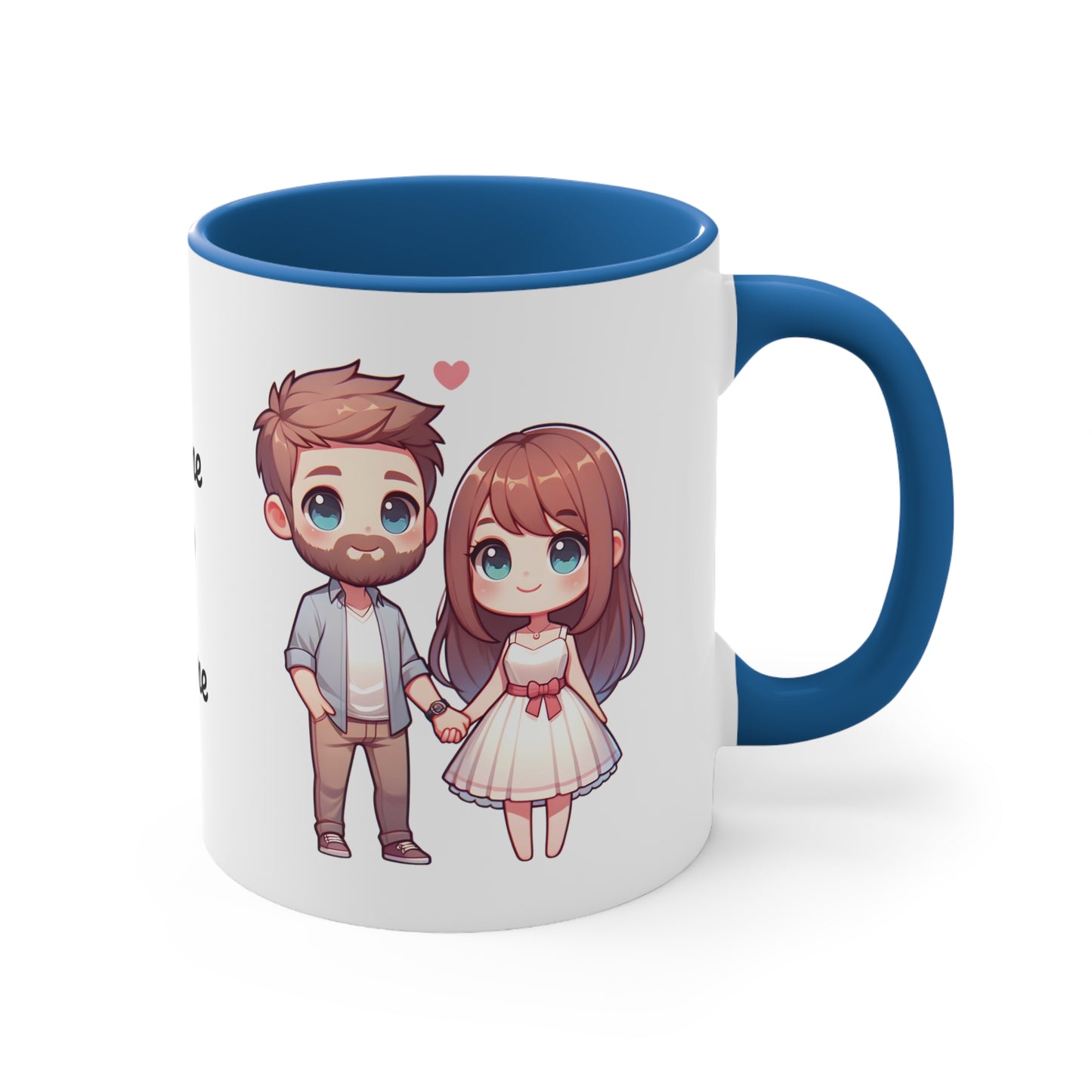 Beardman Couple Collection 3 Personalized Cute - Custom Accent Coffee Mug, 11oz