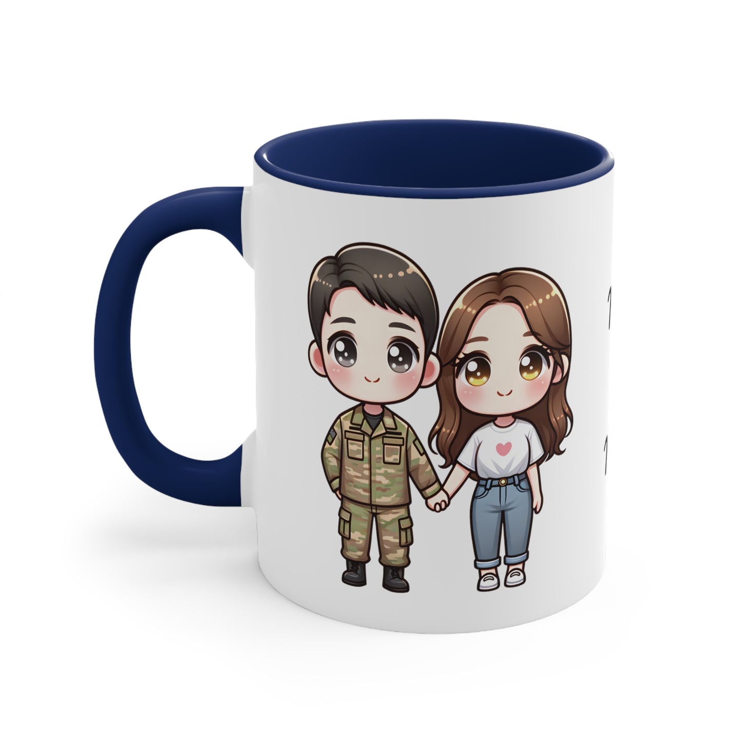 Army Couple Collection 4 Personalized Cute - Custom Accent Coffee Mug, 11oz