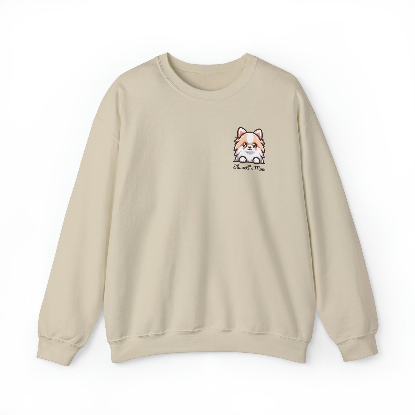 Pomeranian Puppy Dog Pocket Design with Personalized Custom Text - Sweatshirt