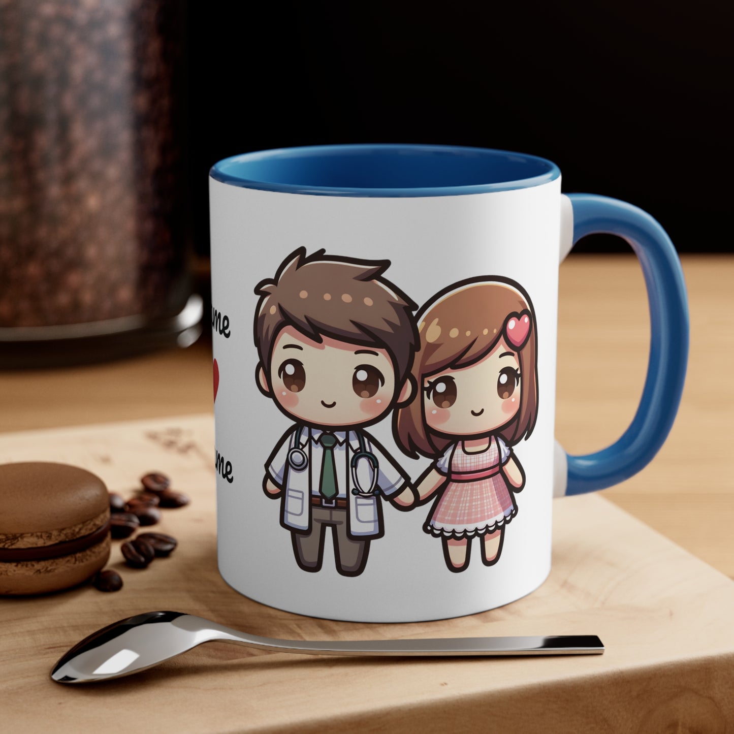 Doctor Couple Collection 1 Personalized Cute - Custom Accent Coffee Mug, 11oz