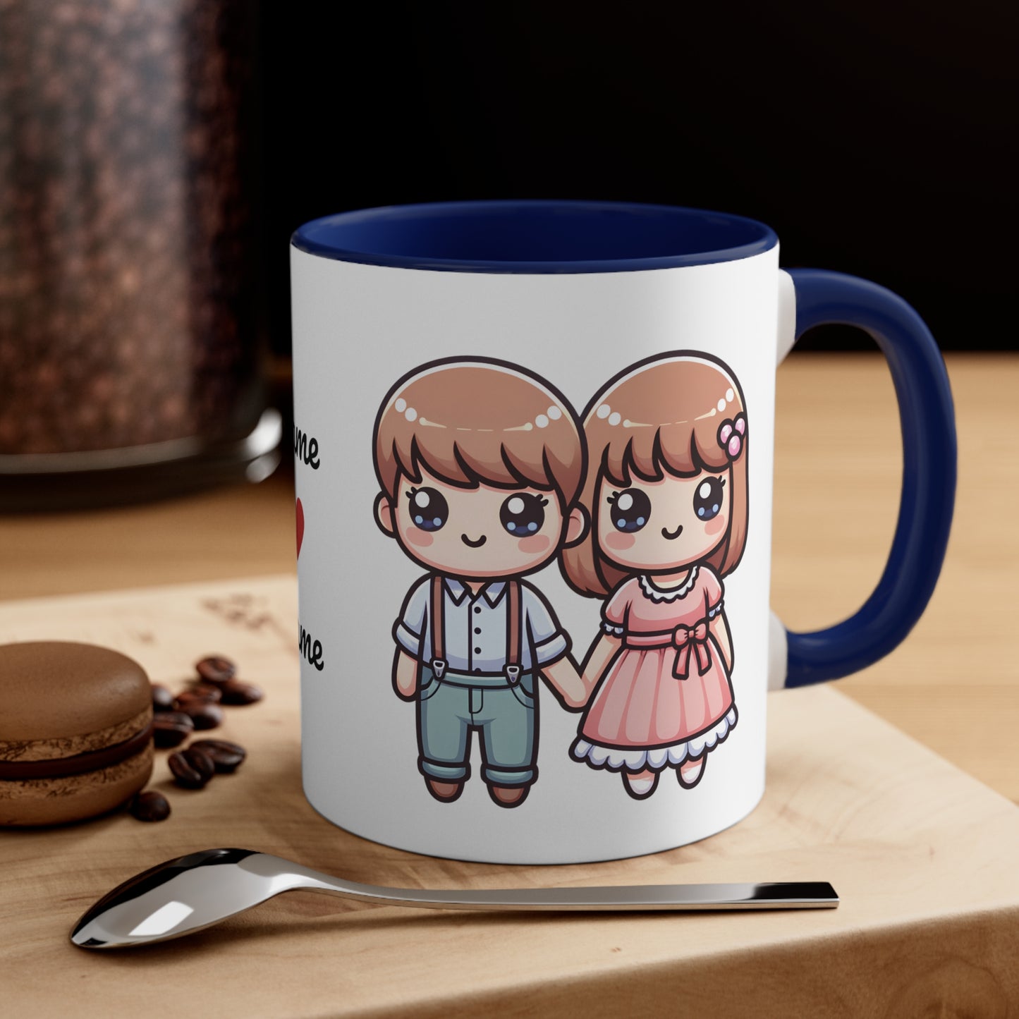 Farmer Couple Collection 3 Personalized Cute - Custom Accent Coffee Mug, 11oz