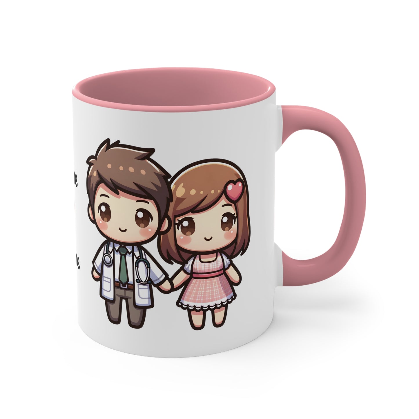 Doctor Couple Collection 1 Personalized Cute - Custom Accent Coffee Mug, 11oz