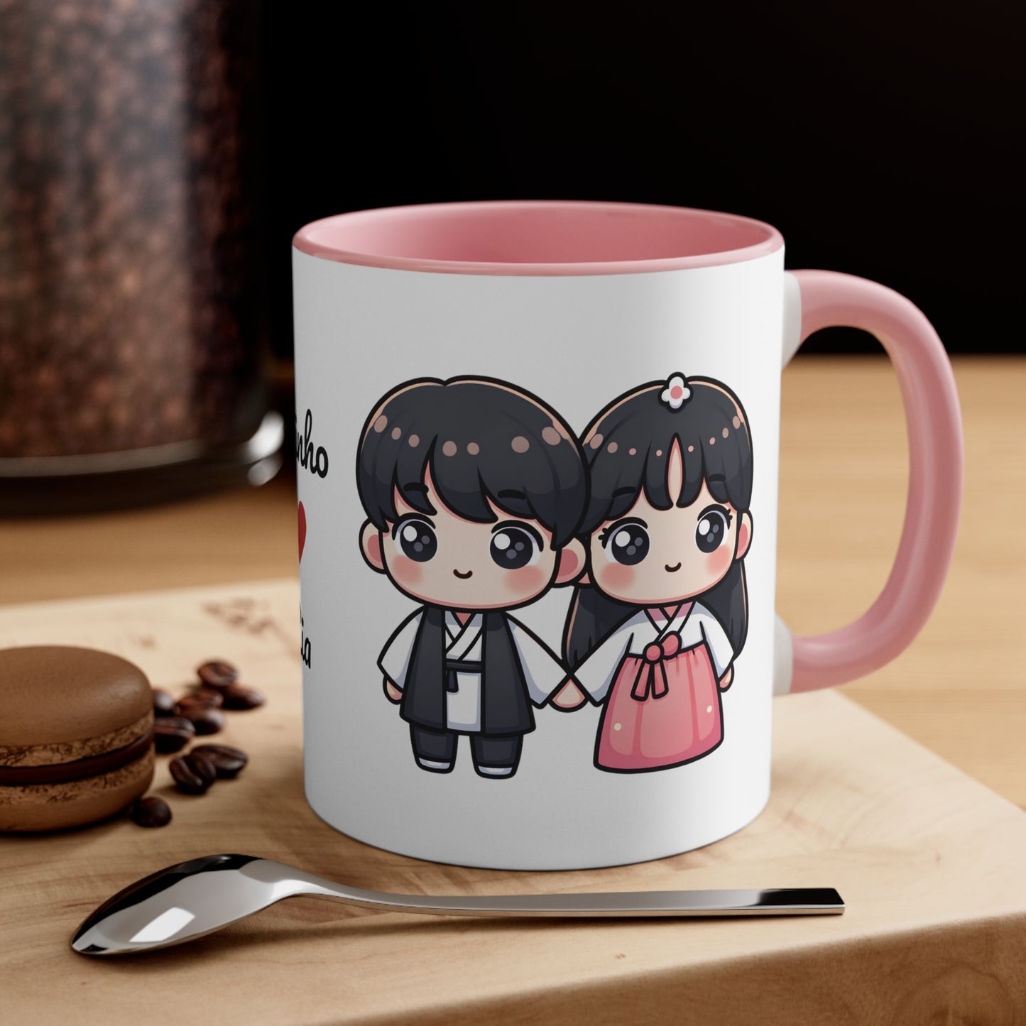 Korean Couple in Korean Clothes Collection 12 Personalized Cute - Custom Accent Coffee Mug, 11oz