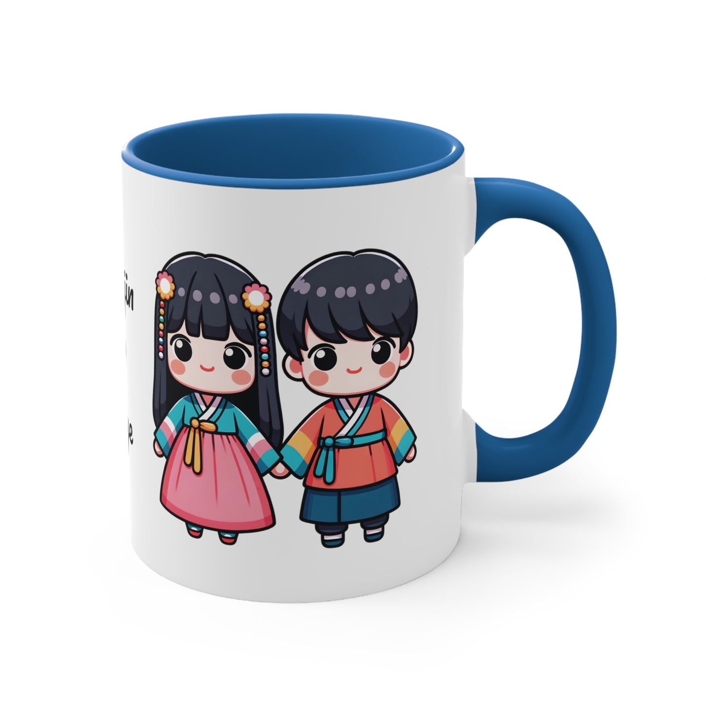 Korean Couple in Korean Clothes Collection 10 Personalized Cute - Custom Accent Coffee Mug, 11oz