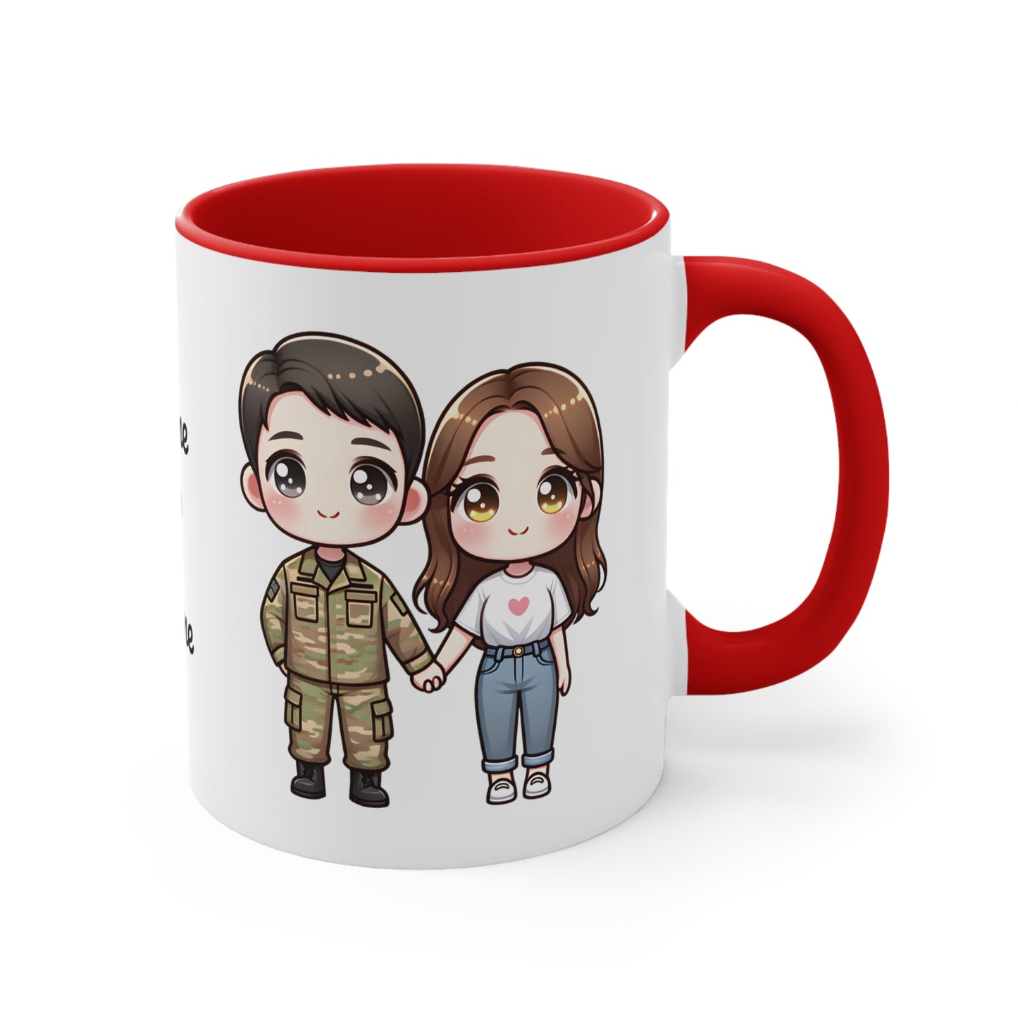 Army Couple Collection 4 Personalized Cute - Custom Accent Coffee Mug, 11oz